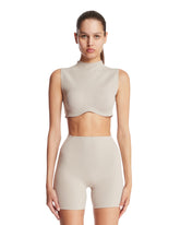 NikeSKIMS Beige Mock Neck Top | PDP | Antonia