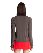 Gray NikeSKIMS Long Sleeve Polo | PDP | Antonia