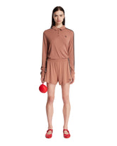 Brown NikeSKIMS Long Sleeve Polo | PDP | Antonia