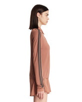 Brown NikeSKIMS Long Sleeve Polo | PDP | Antonia