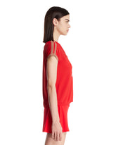 Red NikeSKIMS V-Neck T-Shirt | PDP | Antonia