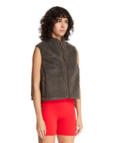 Green NikeSKIMS Oversized Sherpa Vest | PDP | Antonia