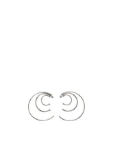 Silver Pierced Solar Hoops Earrings | PDP | Antonia