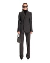 Gray Clean Break Trousers | PDP | Antonia