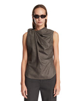 Gray Side Formation Wool Top | PDP | Antonia