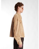 Beige Suede Jacket | PDP | Antonia