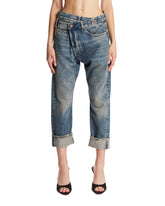 Blue High-Rise Crossover Jeans | PDP | Antonia