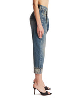 Blue High-Rise Crossover Jeans | PDP | Antonia