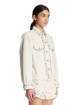 White Studded Denim Jacket | PDP | Antonia