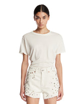 White Crew Neck T-Shirt | PDP | Antonia