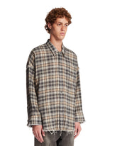 Camicia A Quadri In Cotone Grigia | PDP | Antonia