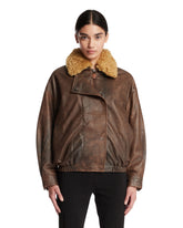 Brown Shearling Leather Jacket | PDP | Antonia