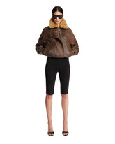 Brown Shearling Leather Jacket | PDP | Antonia