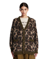 Cardigan Animalier In Lana Marrone | PDP | Antonia