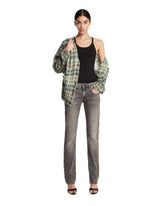 Green Check Wool and Cashmere Cardigan | PDP | Antonia