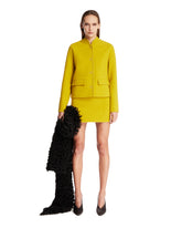 Ochre Yellow Walker Wool Jacket | PDP | Antonia