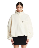 White Wool Fleece Sweater | PDP | Antonia