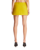 Ochre Yellow Wool Miniskirt | PDP | Antonia