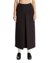 Gray Walker Wool Midi Skirt | PDP | Antonia
