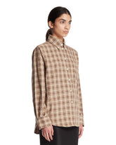Camicia A Quadri Boucle Oxford Beige | PDP | Antonia