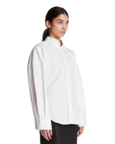 White Asymmetric Collar Shirt. | PDP | Antonia