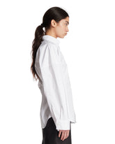White Asymmetric Collar Shirt. | PDP | Antonia