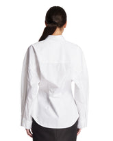 White Asymmetric Collar Shirt. | PDP | Antonia