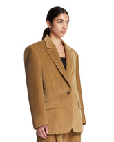 Beige Corduroy Oversized Blazer | PDP | Antonia
