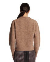 Beige Wool Crewneck Sweater | PDP | Antonia