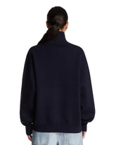 Maglione A Collo Alto In Lana Blu | PDP | Antonia