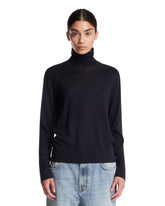 Maglione A Collo Alto In Lana Blu | PDP | Antonia
