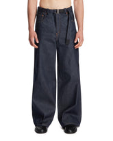 Levi's x Sacai Blue Wide Belted Jeans | PDP | Antonia