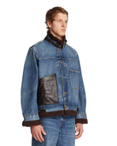 Levi's x Sacai Giacca Sherpa In Denim Blu | PDP | Antonia