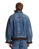 Levi's x Sacai Giacca Sherpa In Denim Blu | PDP | Antonia