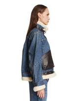 Levi's x Sacai Blue Denim Sherpa Jacket | PDP | Antonia