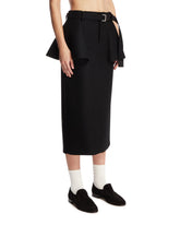Black Melton Midi Skirt | PDP | Antonia