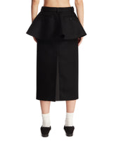 Black Melton Midi Skirt | PDP | Antonia
