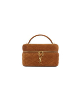 Brown Suede Gaby Vanity Bag | PDP | Antonia