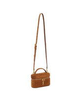 Brown Suede Gaby Vanity Bag | PDP | Antonia