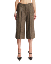 Brown Wool Culotte Trousers | PDP | Antonia