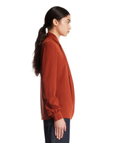 Blusa Ascot In Seta Arancione | PDP | Antonia