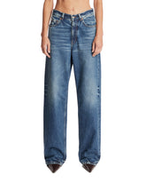 Blue V-Waist Baggy Jeans | PDP | Antonia