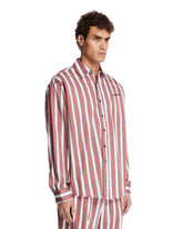 White Boardroom Striped Oversized Shirt | PDP | Antonia