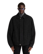 Black Wool Bomber Jacket | PDP | Antonia