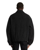 Black Wool Bomber Jacket | PDP | Antonia