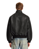 Black Leather Bomber Jacket | PDP | Antonia