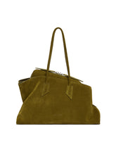 Green Suede La Passeggiata Bag | PDP | Antonia