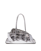 Silver Small La Passeggiata Leather Bag | PDP | Antonia