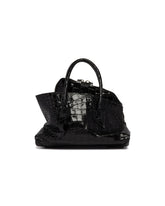 Black La Passeggiata Mini Croc-Embossed Leather Bag | PDP | Antonia