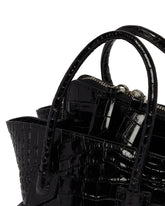 Black La Passeggiata Mini Croc-Embossed Leather Bag | PDP | Antonia